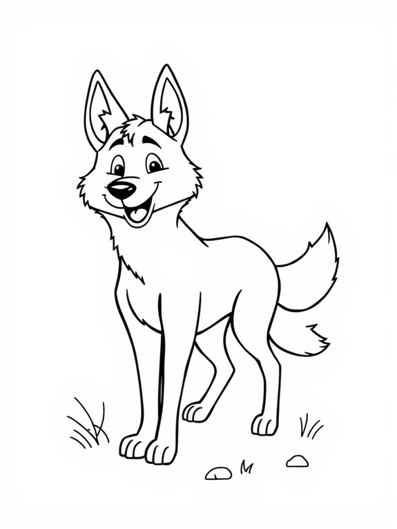 dingo coloring page design