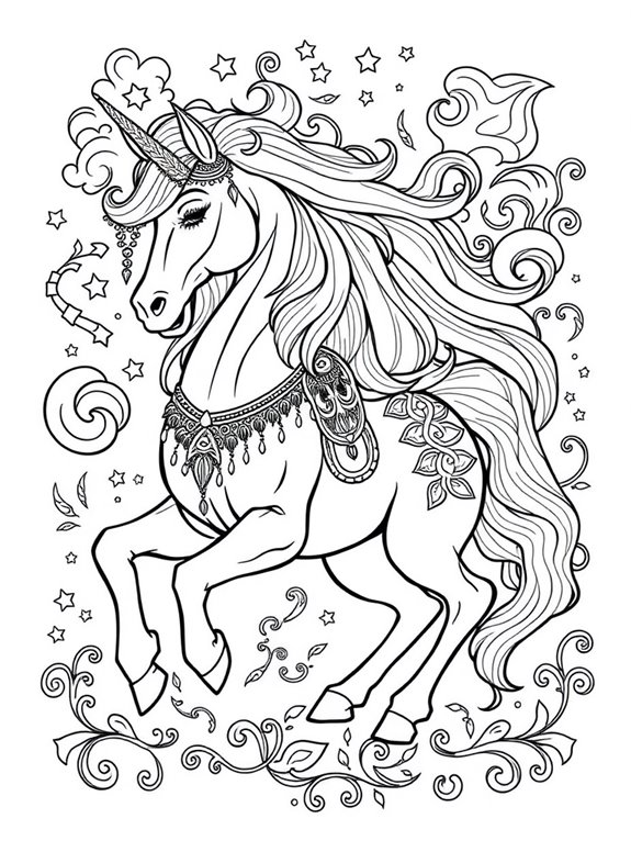 elegant centaur coloring page