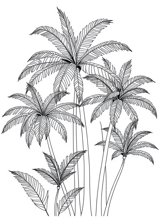 elegant palm tree illustration