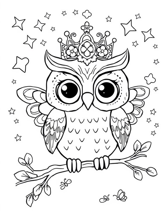 fairy owl with crown