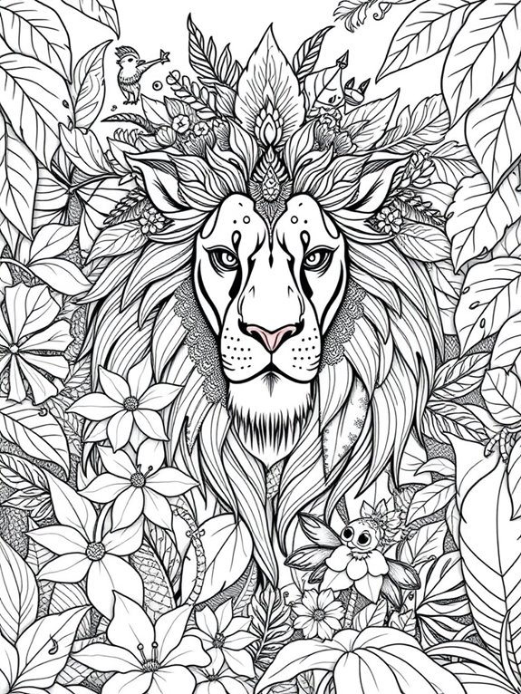 fantasy lion in jungle