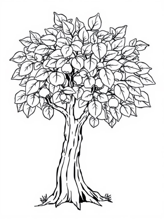 fig tree coloring page