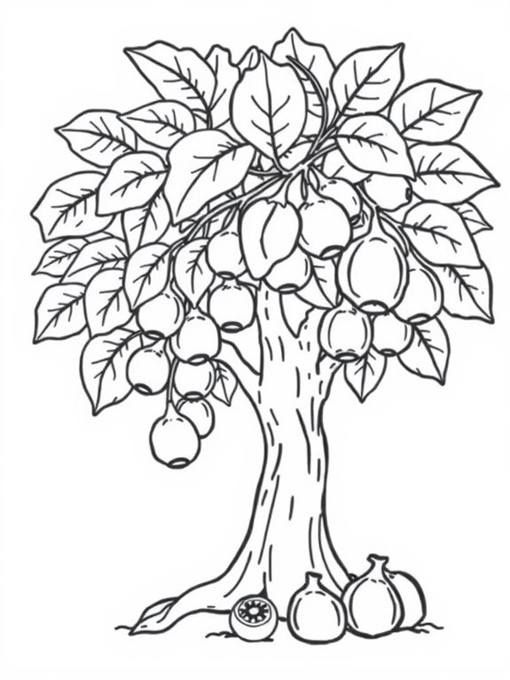 fig tree coloring page