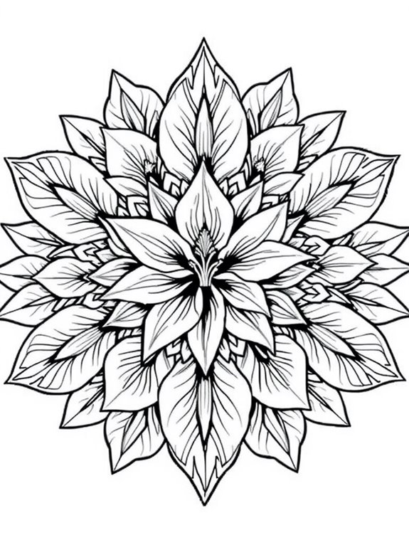 floral mandala coloring page