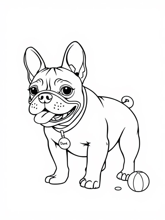 french bulldog coloring page