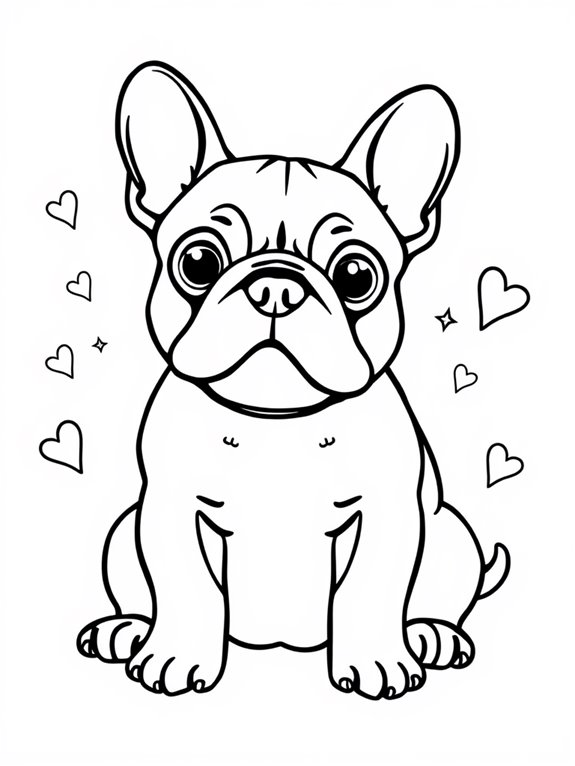 french bulldog coloring page