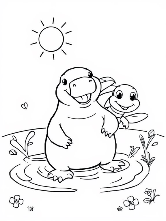 fun platypus and friend