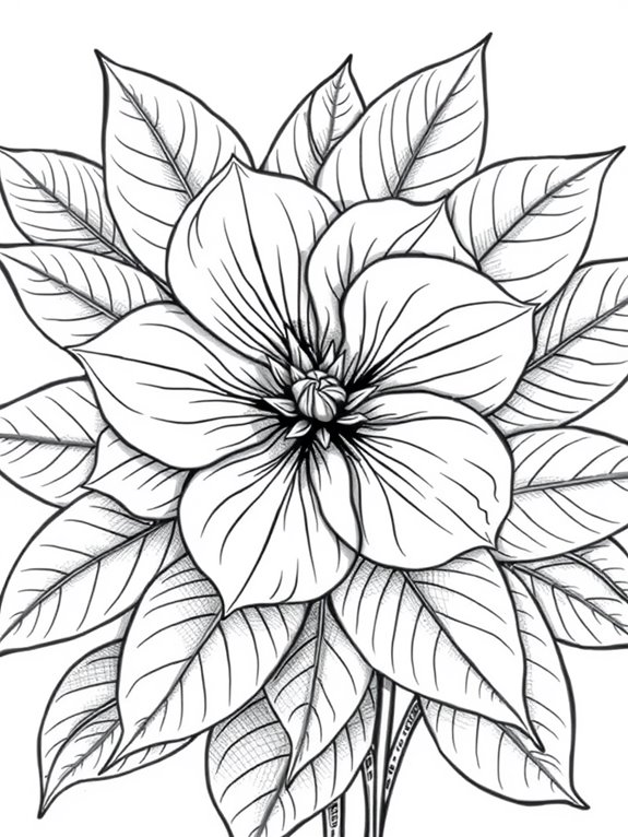 gardenia flower coloring page