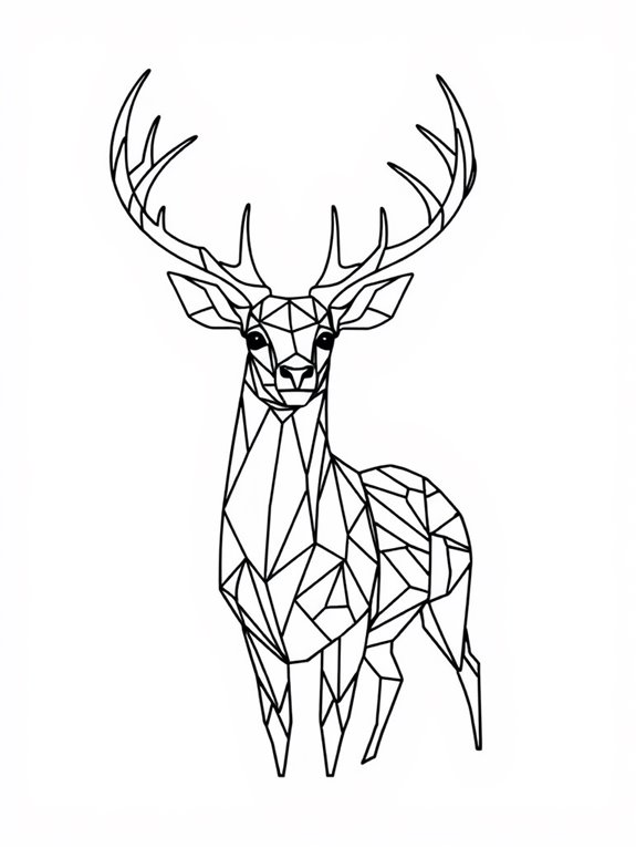 geometric abstract deer design