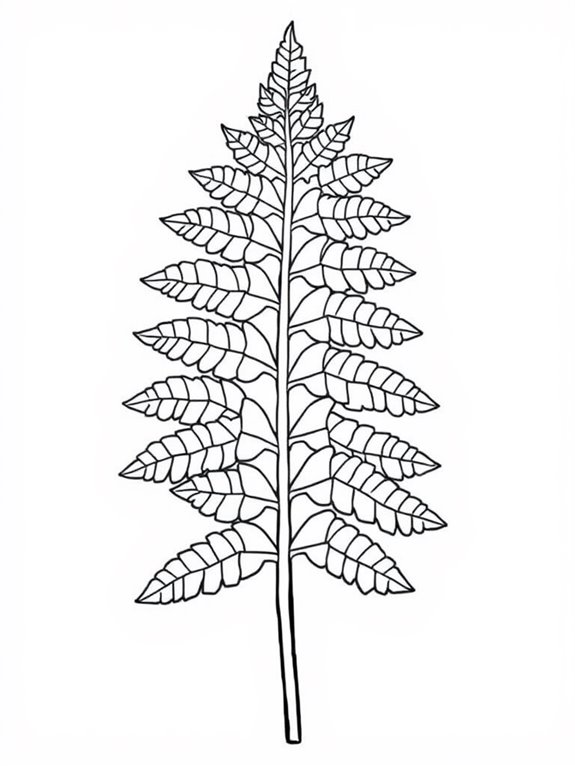 geometric fern coloring page