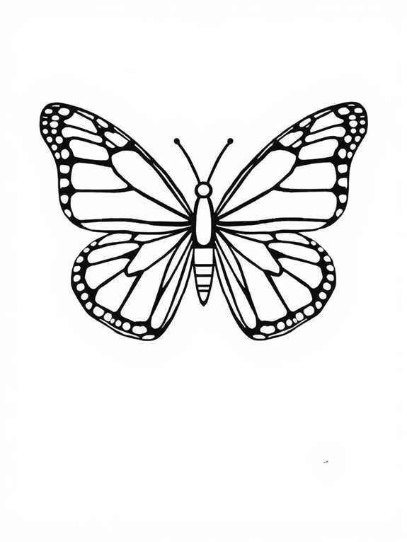 geometric monarch butterfly design