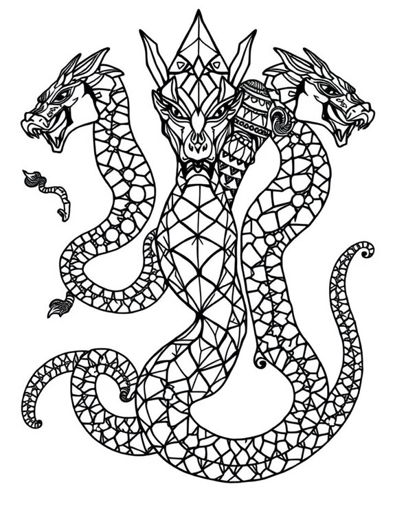 geometric patterns hydra illustration