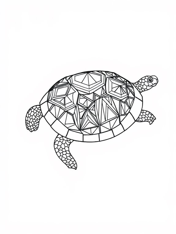 geometric patterns tortoise coloring