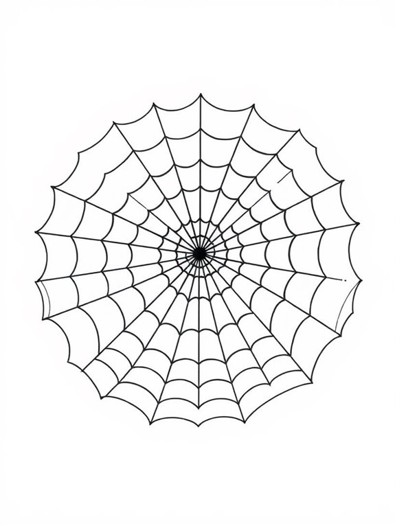 geometric spider web design