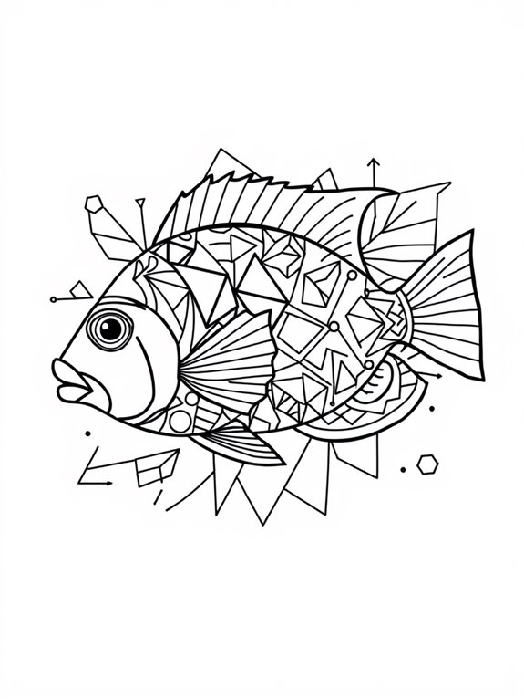 geometric tropical fish design