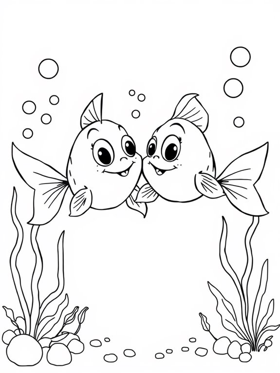 goldfish siblings coloring fun