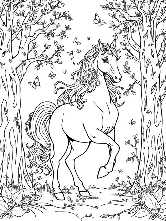 graceful centaur coloring page