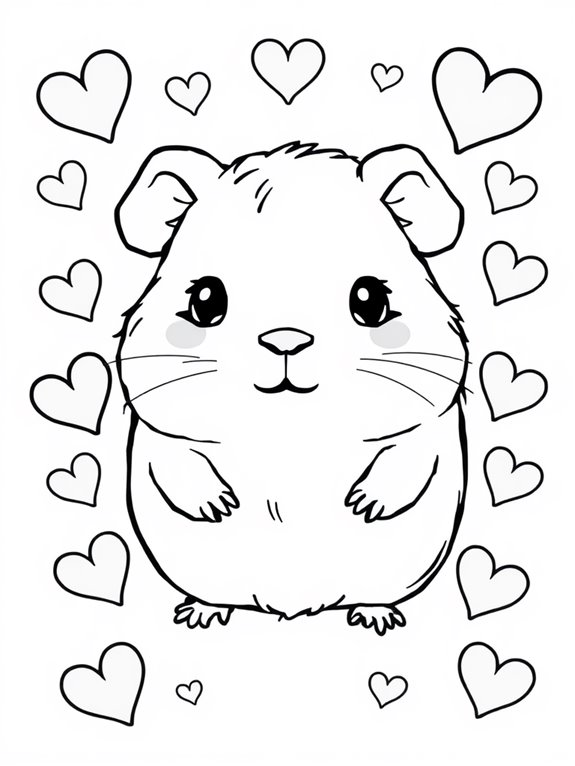 guinea pig coloring page