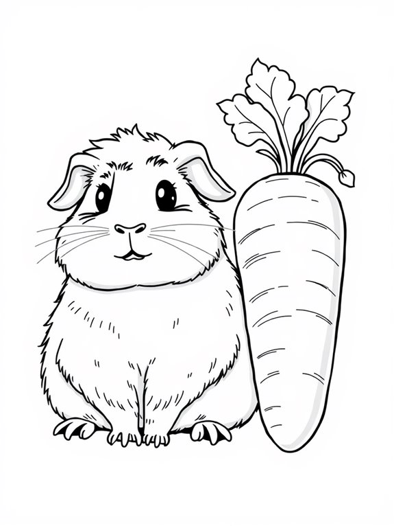 guinea pig with carrot