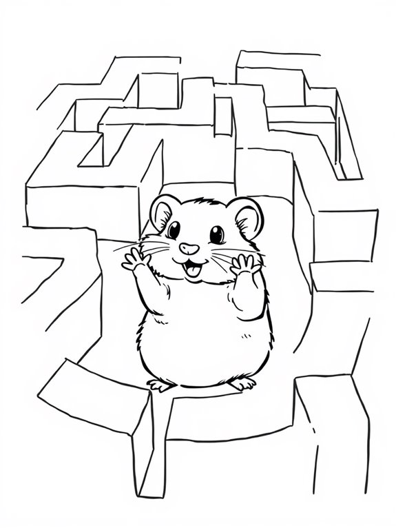 hamster navigating a maze