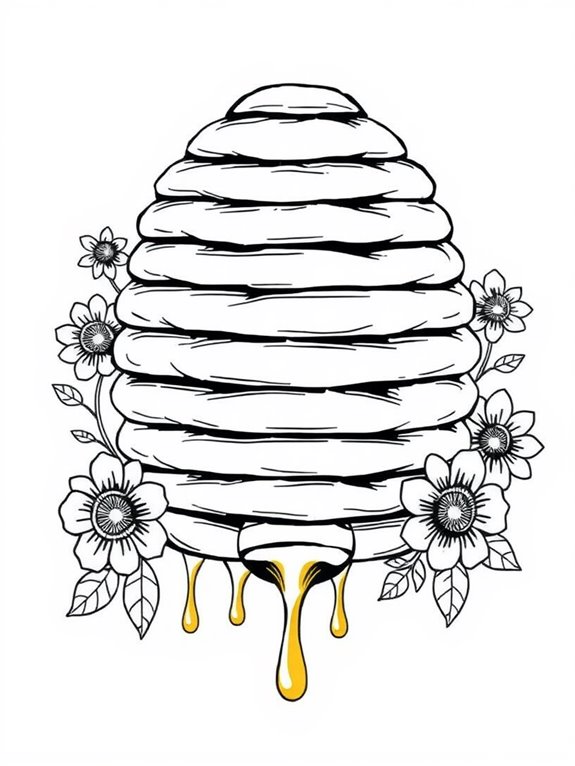 honey drips coloring page