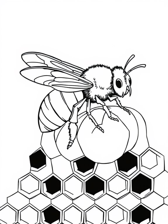 honeybee on honeycomb design