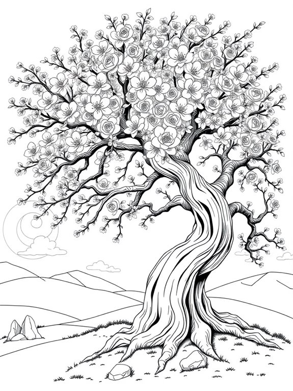 intricate cherry tree design