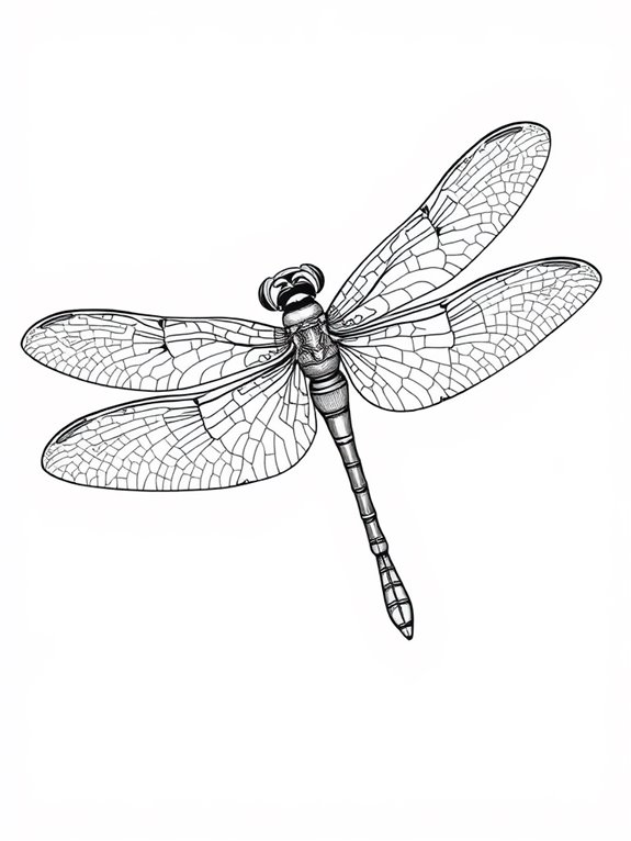 intricate dragonfly wings design