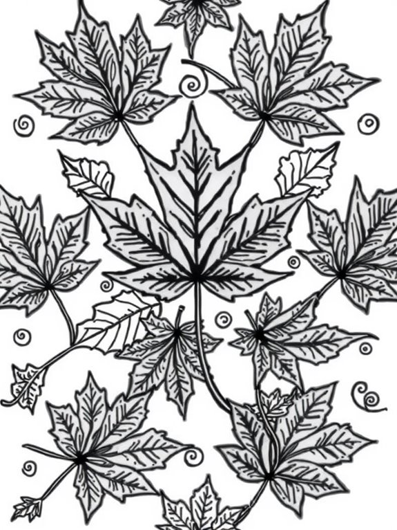 intricate maple leaf designs