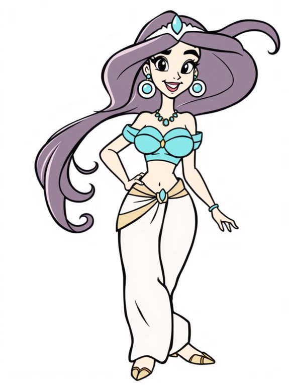 jasmine coloring page image