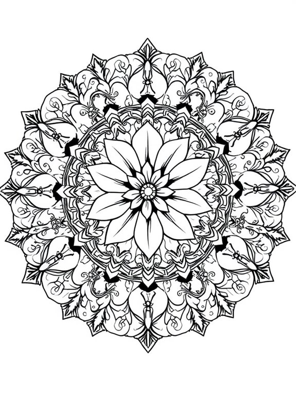 jasmine flower mandala design