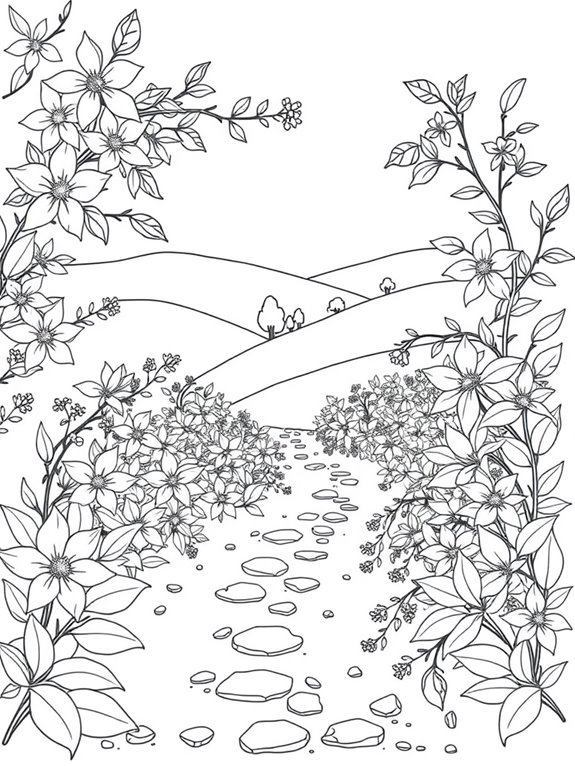 jasmine garden coloring page