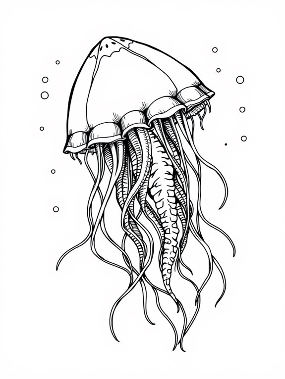 jellyfish coloring page activity