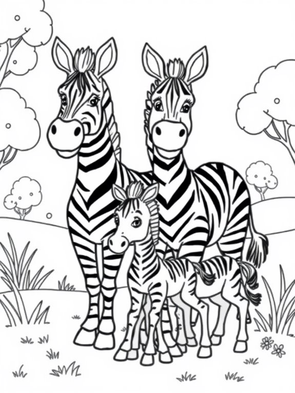 joyful zebra family fun