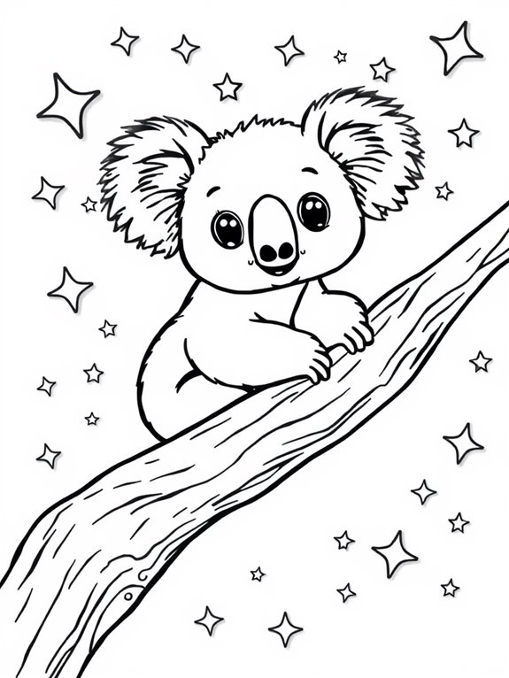 koalas surrounded by stars