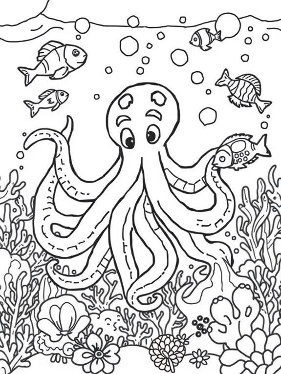 kraken and friends underwater