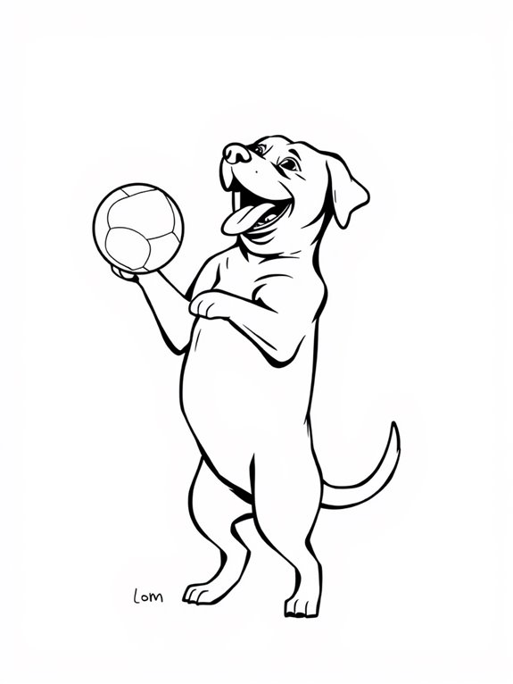 labrador retriever with ball