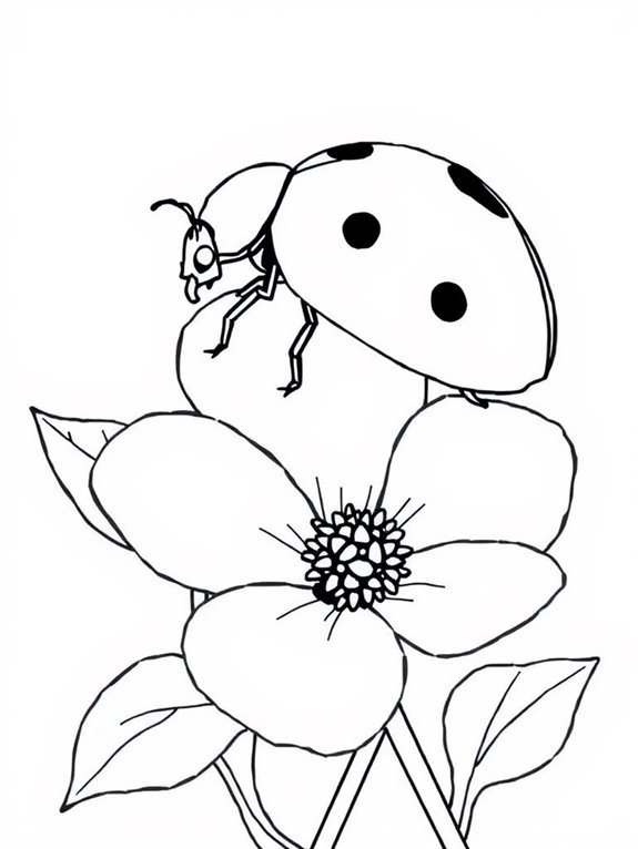 ladybug and flower illustration