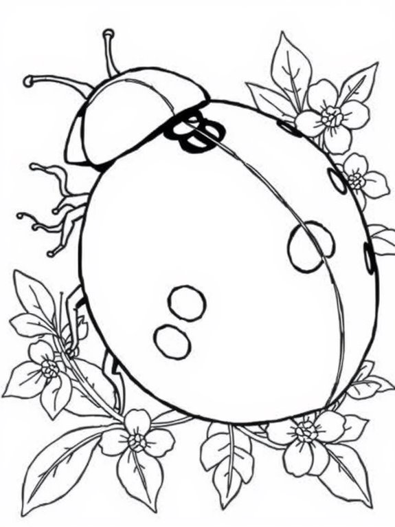 ladybug coloring page design