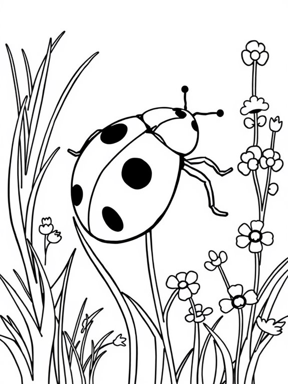 ladybug coloring page design