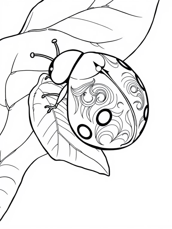 ladybug coloring page design