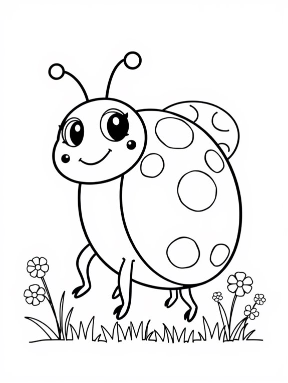 ladybug coloring page fun