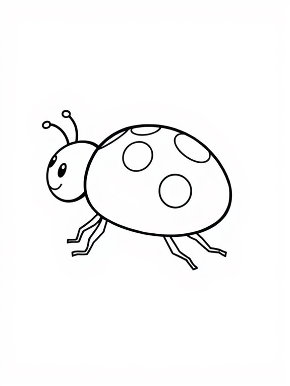 ladybug coloring page outline