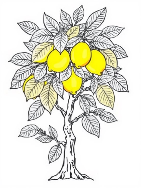 lemon tree coloring page