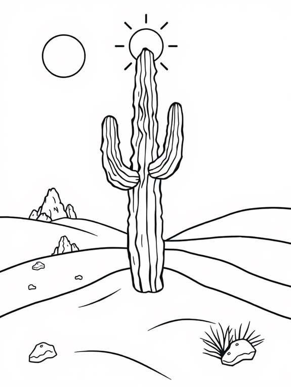 lone cactus on hill