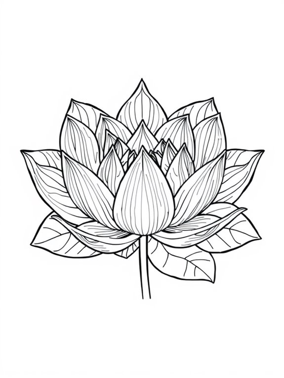 lotus flower coloring activity