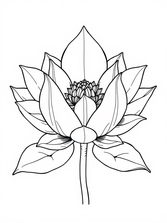 lotus flower coloring page