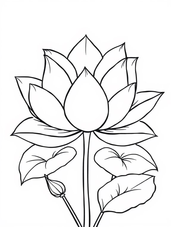 lotus flower coloring page