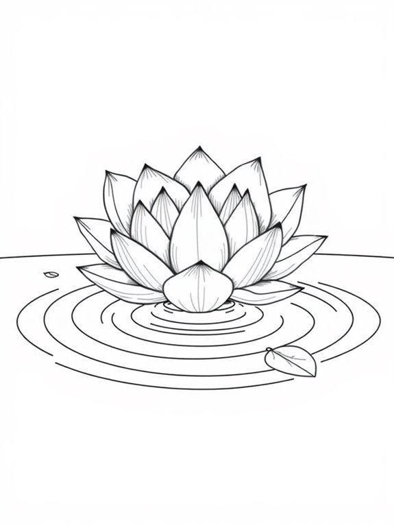 lotus flower with ripples