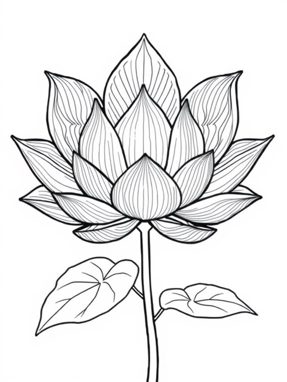 lotus petals coloring activity